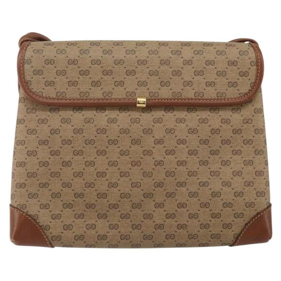 GUCCI Micro GG Supreme Shoulder Bag PVC Beige Gold Auth 143206 - Picture 2 of 16